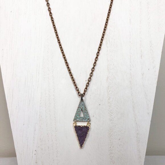 DRUZY Stone and Gold Plated Necklace - Picture 5 of 5